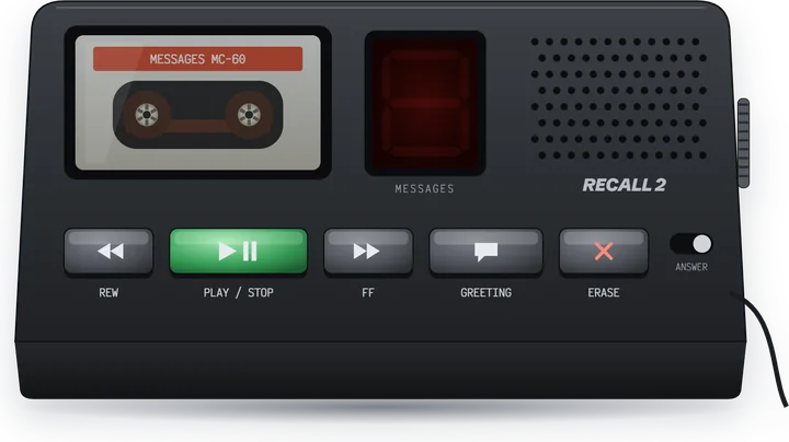 Answering machine with two tapes, item I