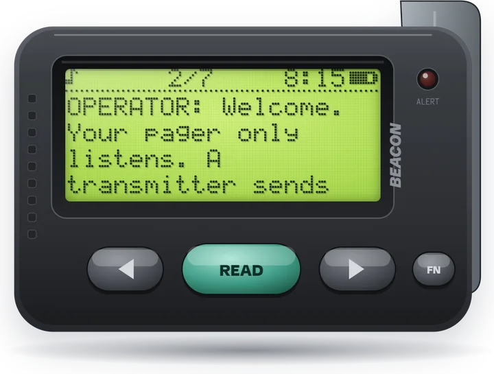 Alphanumeric pager, item D