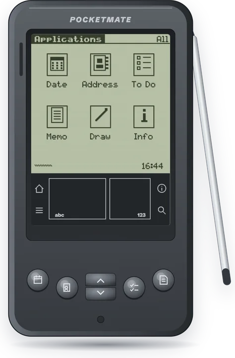 Pocket organiser with a stylus, item H